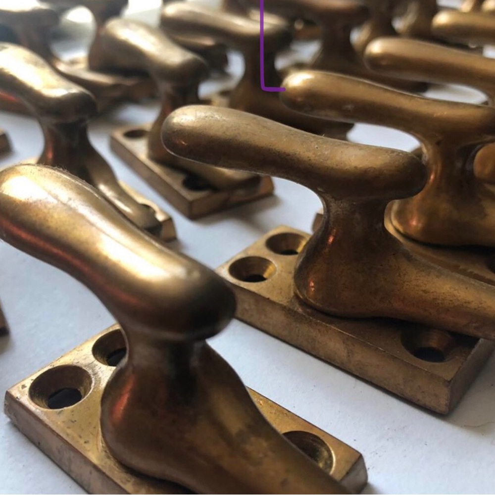 7 sets Vintage Dead Stock Casement  Window Latches Fasteners Sold as Lot 1920s